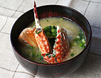 ワタリガニの味噌汁