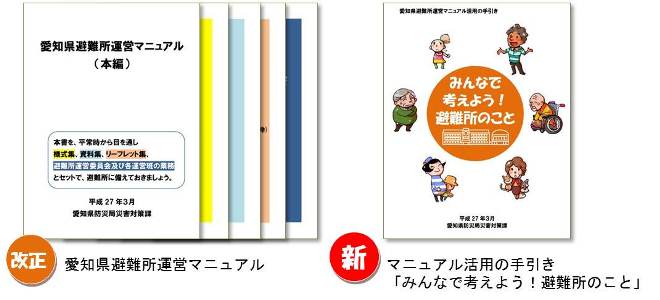 愛知県避難所運営マニュアルのイメージ