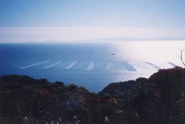 知多半島から伊勢湾を望む写真です