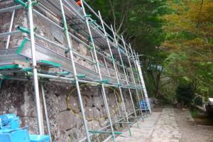 鳳来山東照宮の石垣修理