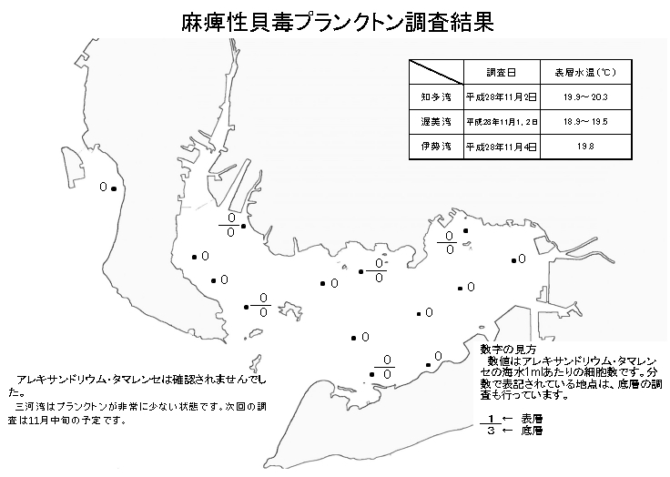 麻痺性貝毒プランクトン調査結果20161104