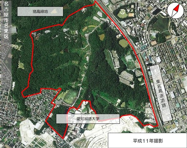 長湫南部地区土地区画整理事業施行前の写真