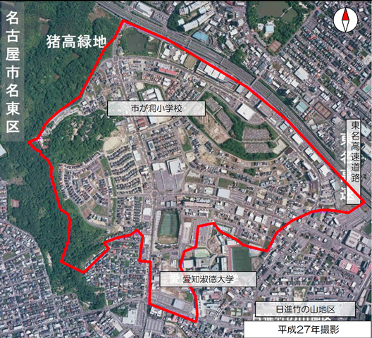 長湫南部地区土地区画整理事業施行後の写真