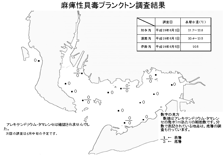 麻痺性貝毒プランクトン調査結果20170605