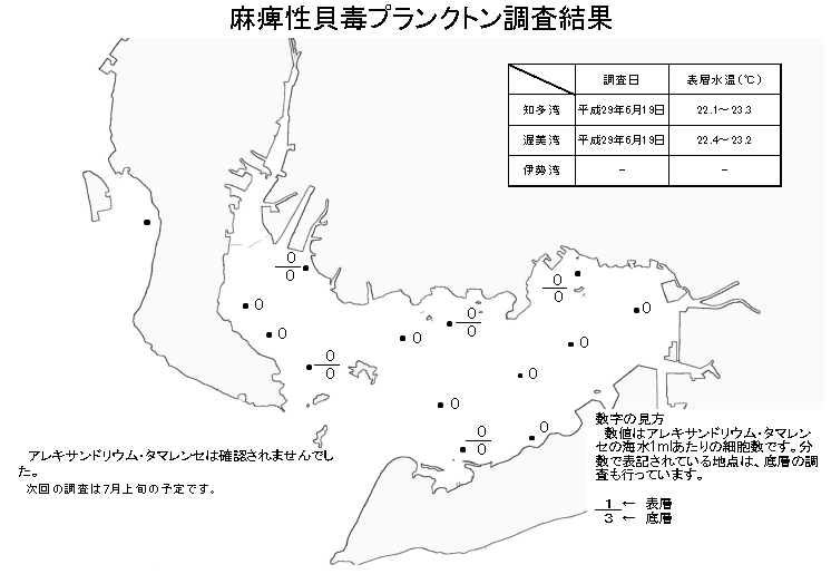 麻痺性貝毒プランクトン調査結果20170619