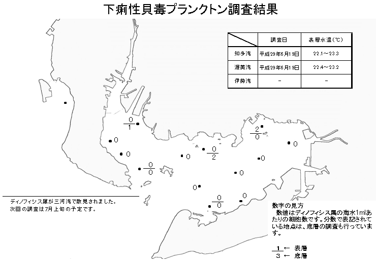 下痢性貝毒プランクトン調査結果20170619