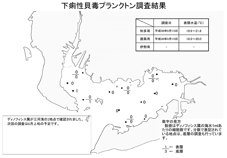 下痢性貝毒プランクトン調査結果20180515