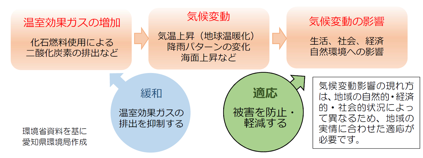 緩和と適応の説明