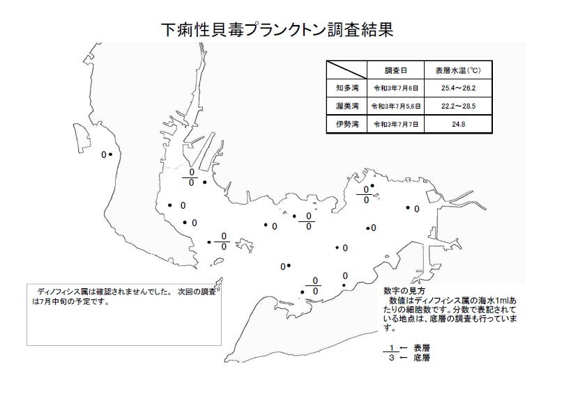 下痢性貝毒プランクトン調査結果20210705-07