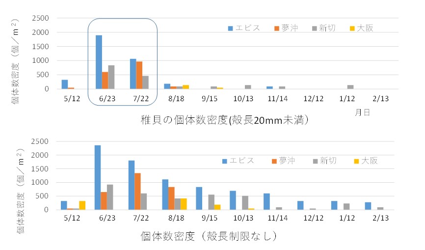 アサリの個体数密度