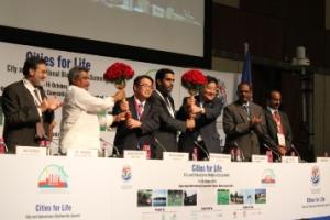 平成24年10月15日～19日　生物多様性条約第11回締約国会議(ＣＯＰ11)に知事が参加しました