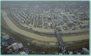 冠水状況(名古屋市天白区野並付近)