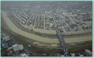 冠水状況（名古屋市天白区野並付近）