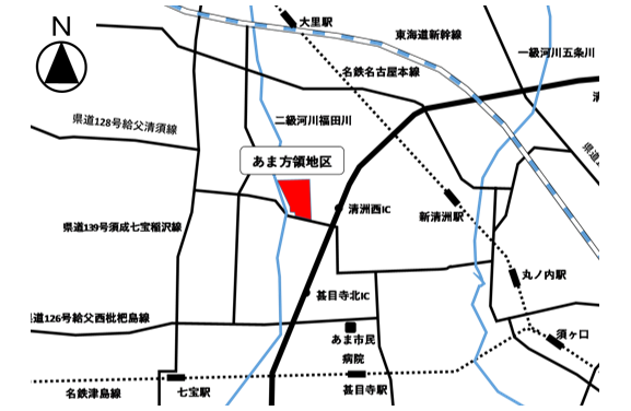 あま方領地区位置図