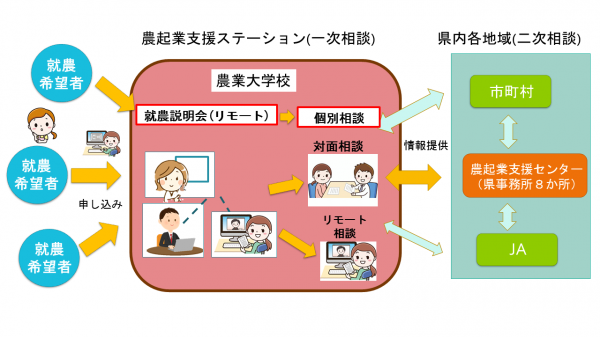 就農相談の流れ