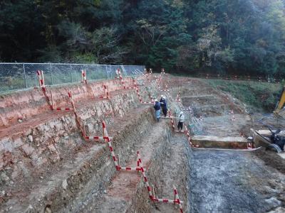 黒田上の池段切り状況