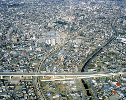 勝川駅付近連続立体交差事業(JR東海中央本線)写真