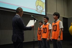 中学生の部表彰の様子