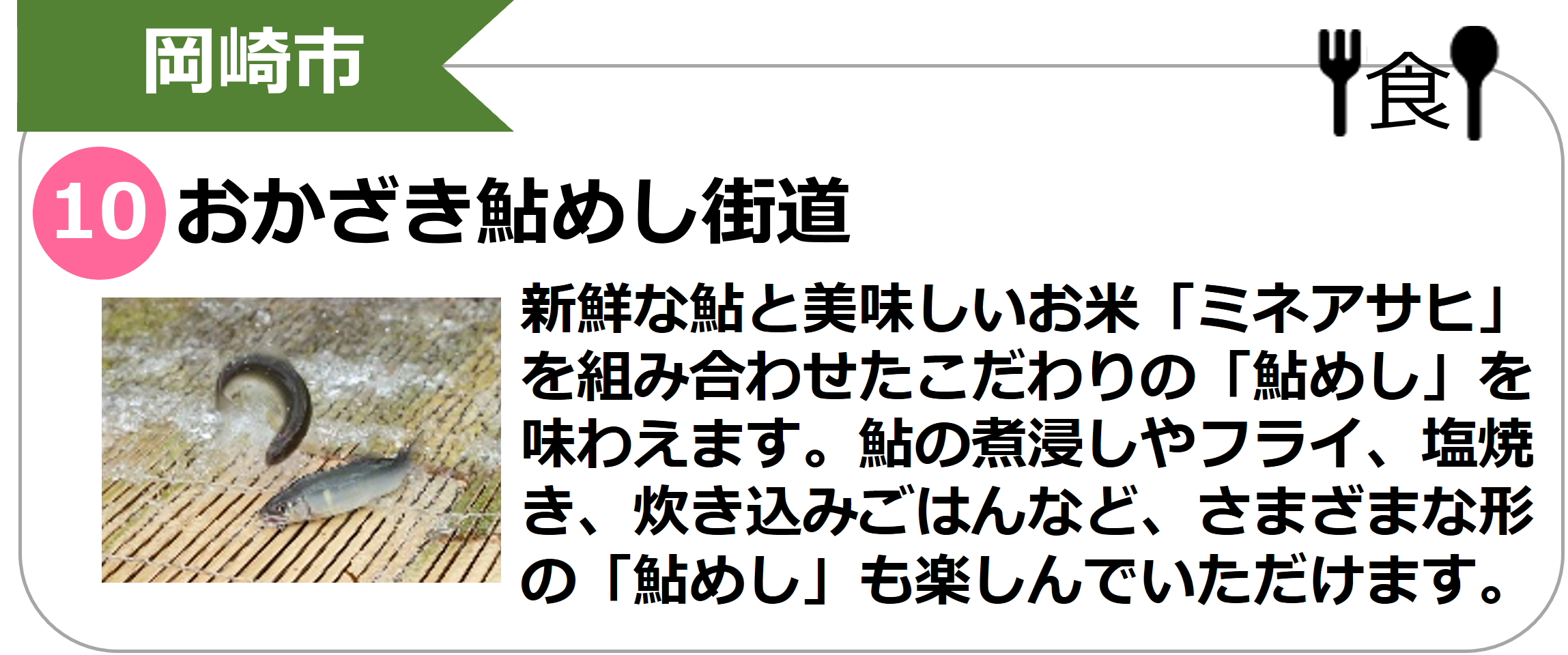 おかざき鮎めし街道