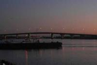 【一色町】一色港の夜明け1（一色大橋）