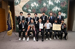 0502「都道府県対抗全日本中学生ソフトテニス大会」優勝チームの訪問