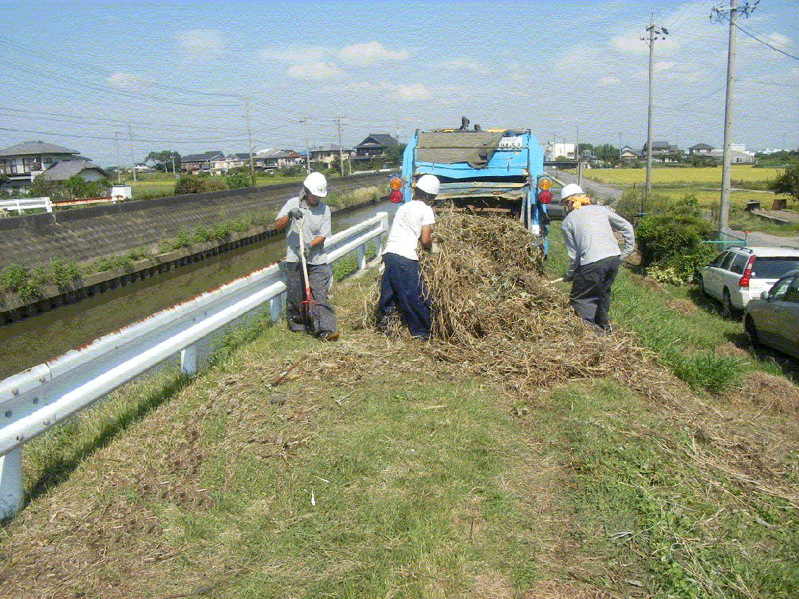 これは、河川の草刈りです。