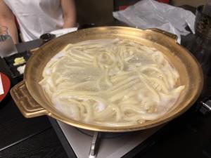 自分で打ったうどんの実食
