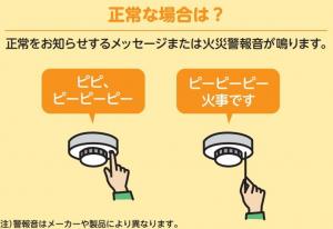 住宅用火災警報器作動確認のしかた①