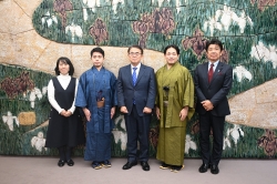 狂言師・野村又三郎氏、野村信朗氏の訪問