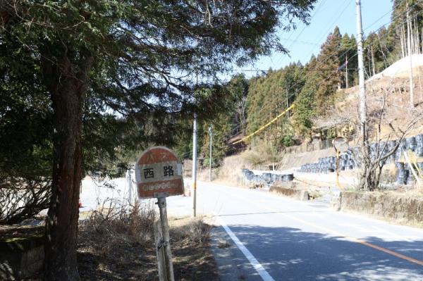 西路バス停付近の様子2026年