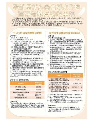 妊よう性温存治療のチラシ