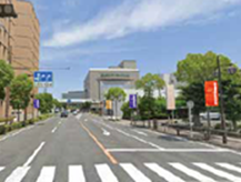 刈谷市役所横の市道装飾の写真