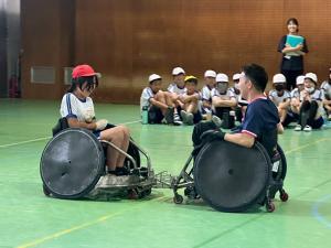 タックル体験です。