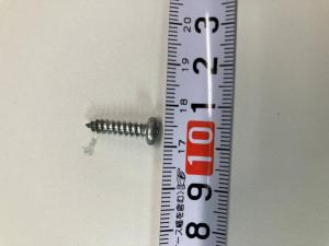 発見された金属製ネジ2