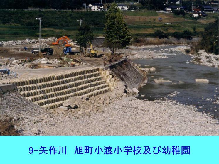 矢作川 小渡小学校と小渡幼稚園 豊田市小渡町