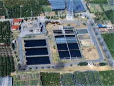 蒲郡浄水場（工水）の全景