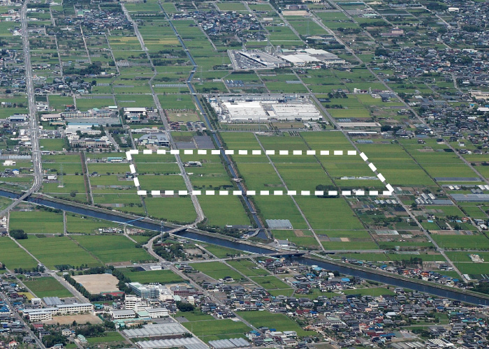 岡崎東部地区航空写真