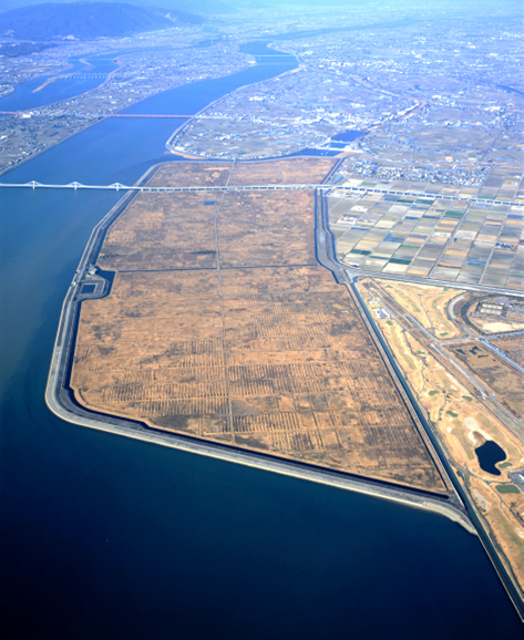 木曽岬干拓地の空撮