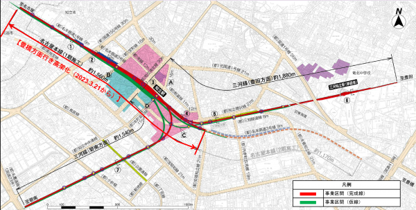知立駅付近の平面図